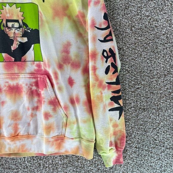 Naruto Shippuden Hoodie Sweatshirt Adult Small Tie Dye Pullover Shonen Jump Logo - Picture 3 of 11